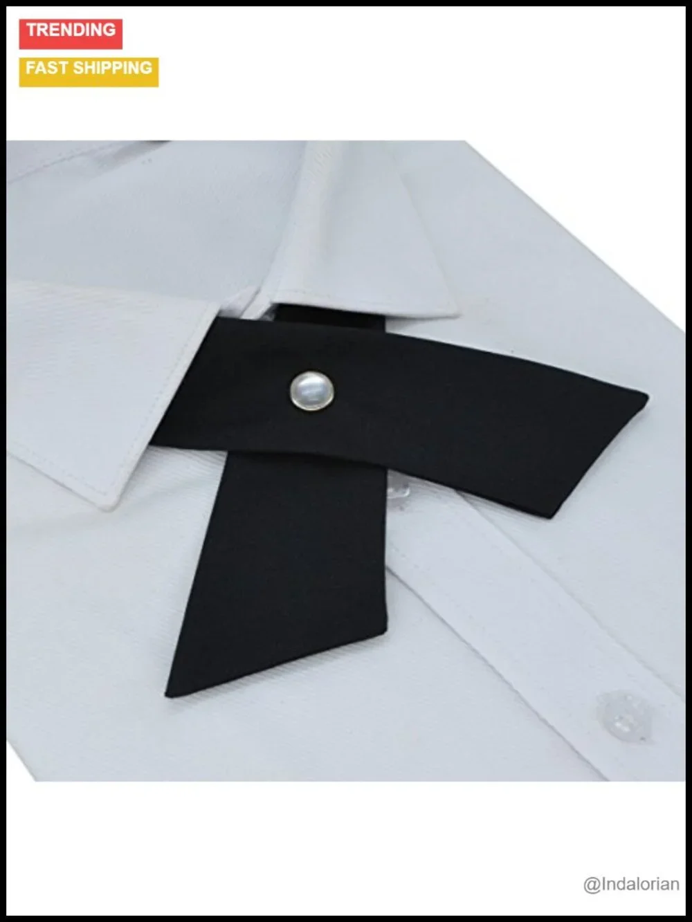 Pre-Tied Criss Cross Bow Tie – Adjustable Snap Closure, Polyester, Men Women